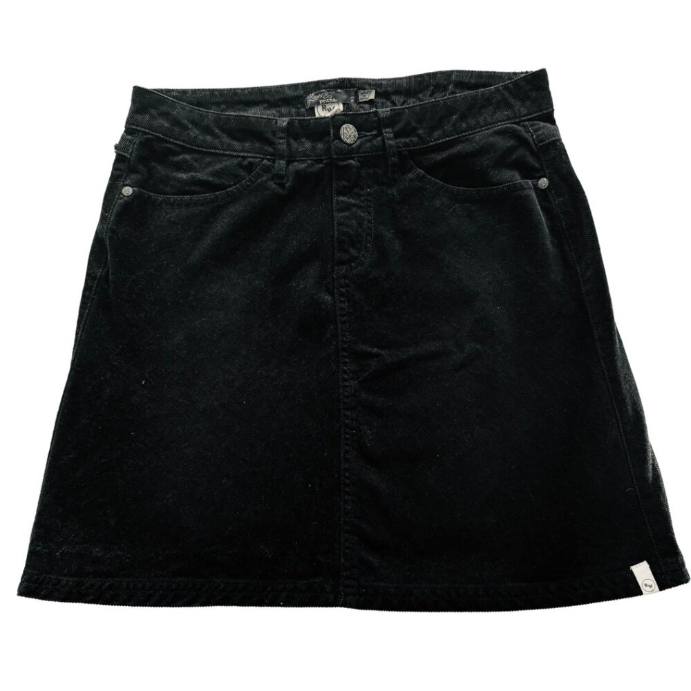 Prana Renewal Workshop Black Corduroy Skirt Size 2